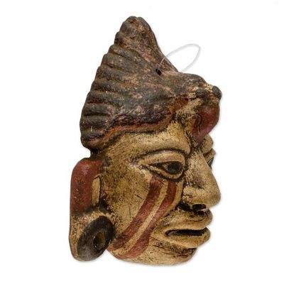 Alternate image for Central American Ceramic Wall Mask  Maya Priest