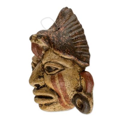 Alternate image for Central American Ceramic Wall Mask  Maya Priest