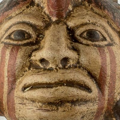 Alternate image for Central American Ceramic Wall Mask  Maya Priest