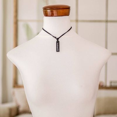 Alternate image for Inspirational Reversible Dark Green Jade Pendant Necklace Unstoppable