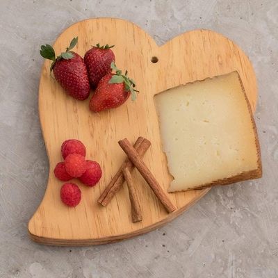 Primary image for Fair Trade Natural Wood Charcuterie Board Hand-carved Love at Home