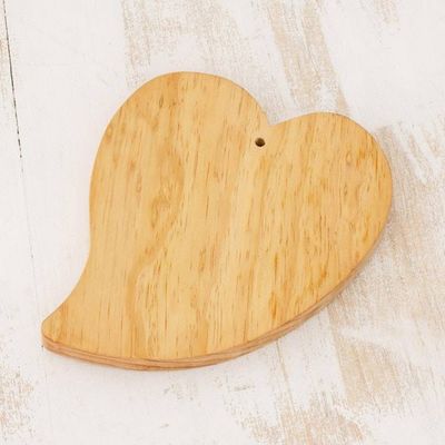 Alternate image for Fair Trade Natural Wood Charcuterie Board Hand-carved Love at Home