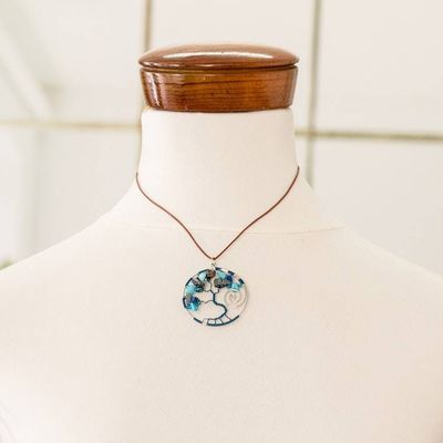 Alternate image for Nature-Themed Blue Jasper and Quartz Pendant Necklace Love Your Dreamy Nature