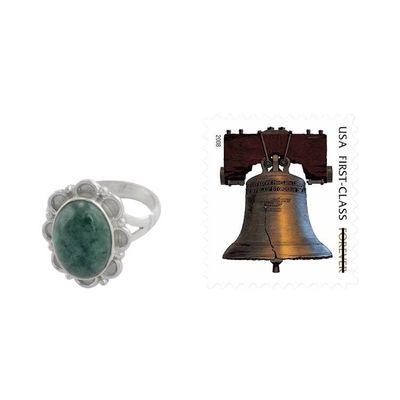 Alternate image for Guatemalan Hand Crafted Light Green Jade Ring Dahlia