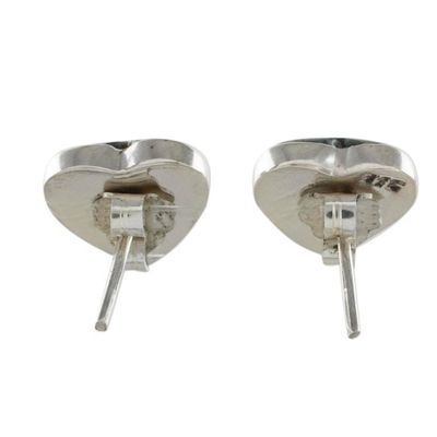 Alternate image for Dark Green Jade Heart Earrings Artisan Crafted Jewelry Love Sacred