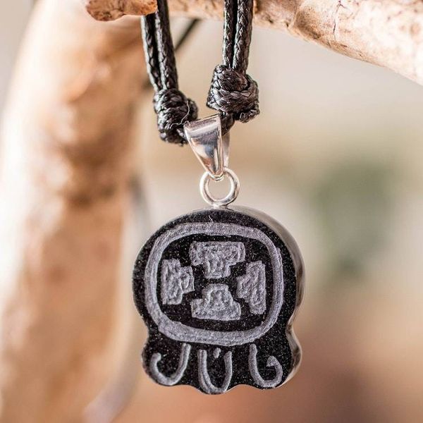 Alternate image for Mayan Healing Nahual-Themed Jade Pendant Necklace Mayan Healing