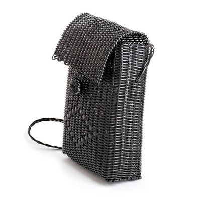 Alternate image for Handwoven Recycled Vinyl Cord Sling Bag with Diamond Motif Casual Beauty