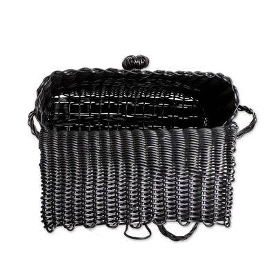 Alternate image for Handwoven Recycled Vinyl Cord Sling Bag with Diamond Motif Casual Beauty