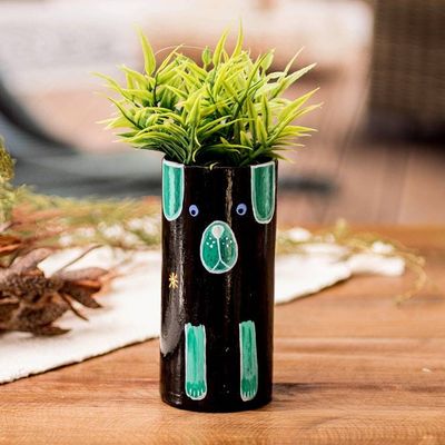 Alternate image for Ceramic Dog Utensil Pen Holder and Decorative Vase in Black Black Canine Organizer