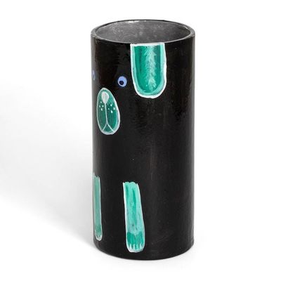 Alternate image for Ceramic Dog Utensil Pen Holder and Decorative Vase in Black Black Canine Organizer