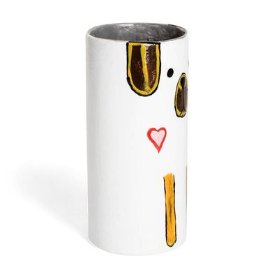 Alternate image for Dog-Shaped Ceramic Decorative Vase Utensil and Pen Holder White Canine Organizer