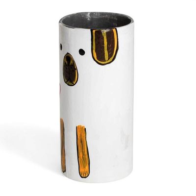 Alternate image for Dog-Shaped Ceramic Decorative Vase Utensil and Pen Holder White Canine Organizer