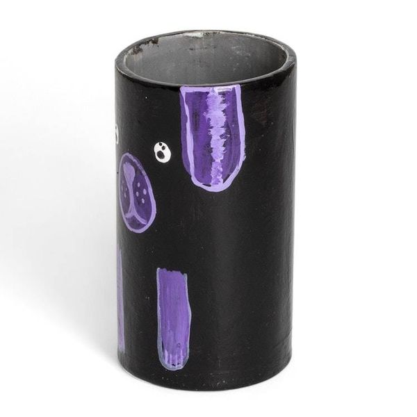 Alternate image for Dog-Themed Ceramic Decorative Vase Utensil and Pen Holder Black Loyal Organizer