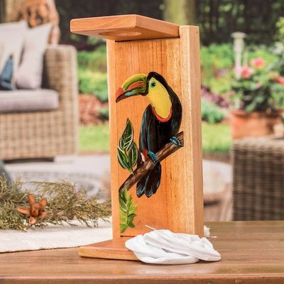 Alternate image for Hand-Painted Pinewood Toucan Single-Serve Drip Coffee Stand Coffee with Toucans