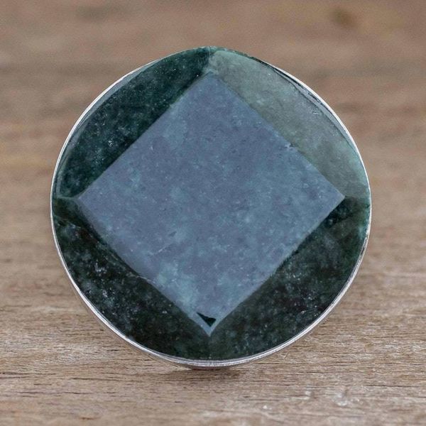 Alternate image for Jade cocktail ring Loves Cycles in Dark Green