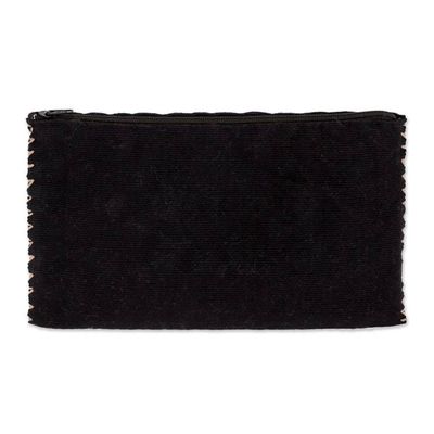 Alternate image for Hand Woven and Embroidered  Clutch With Diamond Pattern Woven Diamonds