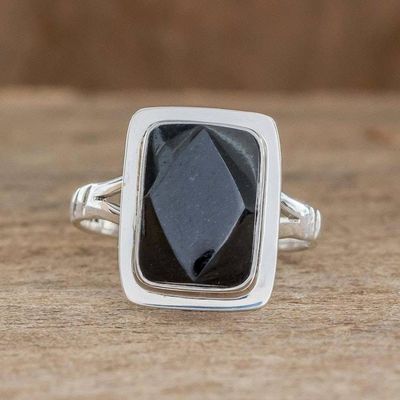 Alternate image for Jade cocktail ring Black Jade Princess