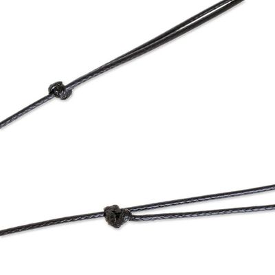 Alternate image for Coconut Shell and Lava Stone Lion Pendant Necklace Lion Face