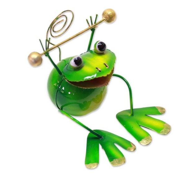 Alternate image for Green Frog Steel Decorative Accent from Bali King Frog