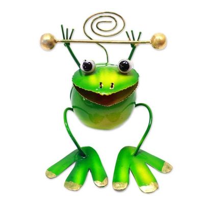 Alternate image for Green Frog Steel Decorative Accent from Bali King Frog