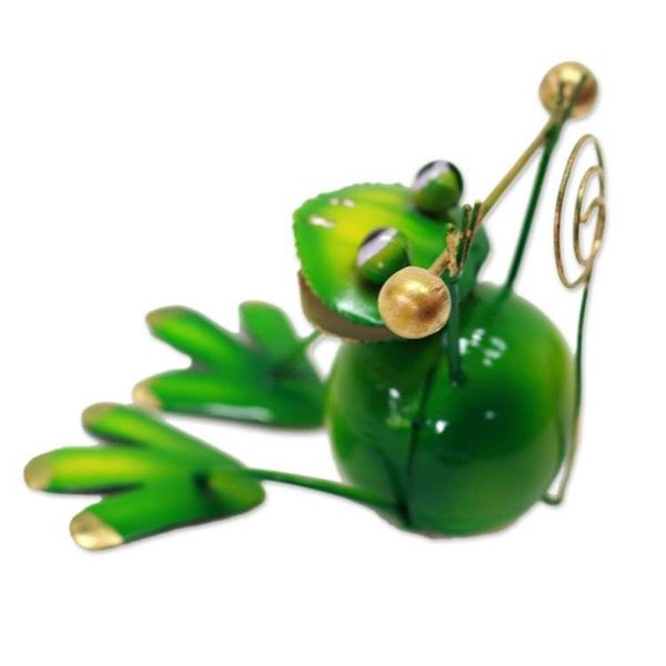 Alternate image for Green Frog Steel Decorative Accent from Bali King Frog
