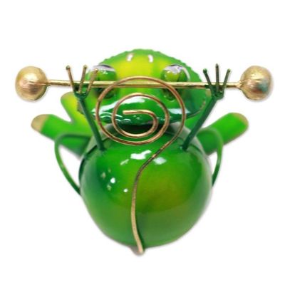 Alternate image for Green Frog Steel Decorative Accent from Bali King Frog