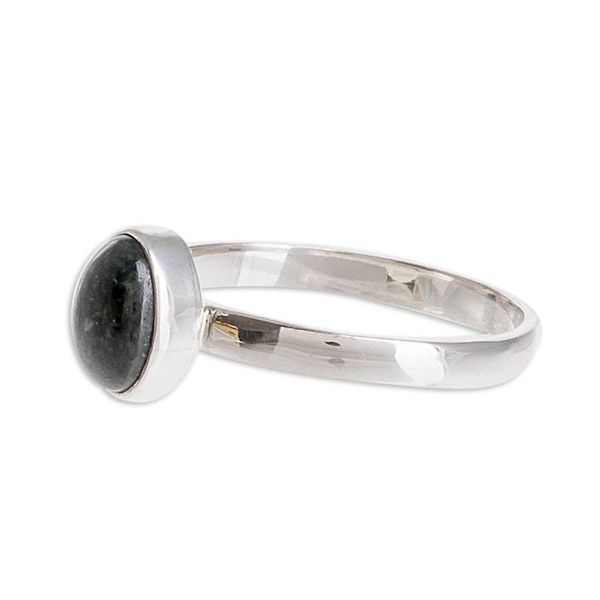 Alternate image for Jade Single Stone Ring in Dark Green from Guatemala Force and Beauty in Dark Green