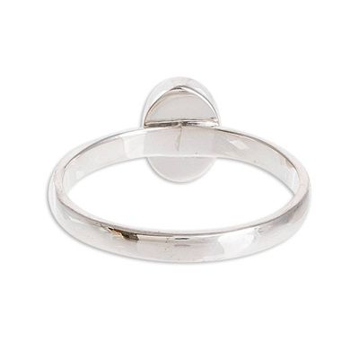 Alternate image for Jade Single Stone Ring in Dark Green from Guatemala Force and Beauty in Dark Green