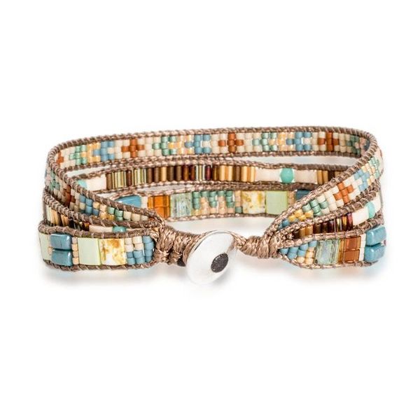 Alternate image for Colorful Beaded Wrap Bracelet Hand-Woven in Guatemala Fertile Land