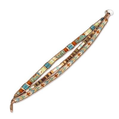 Alternate image for Colorful Beaded Wrap Bracelet Hand-Woven in Guatemala Fertile Land