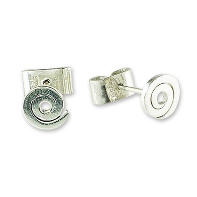 Alternate image for Spiral Sterling Silver Stud Earrings Where Its At