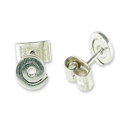 Alternate image for Spiral Sterling Silver Stud Earrings Where Its At