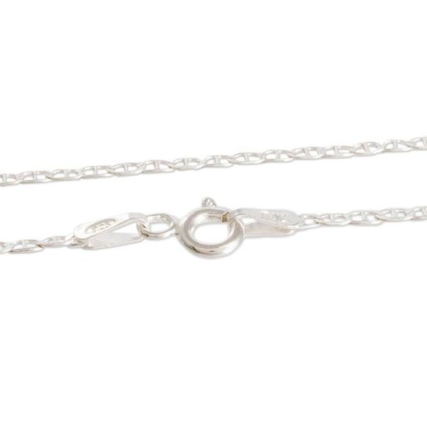 Alternate image for Silver Necklace with Faceted Apple Green Jade Pendant Apple Green Zinnia