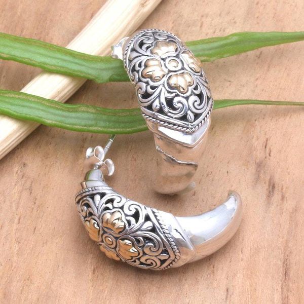 Alternate image for Handmade Gold-Accented Drop Earrings Embrace Me
