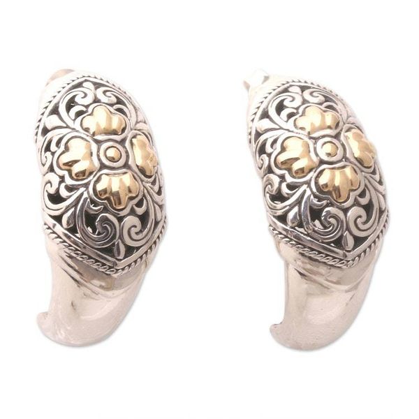 Alternate image for Handmade Gold-Accented Drop Earrings Embrace Me
