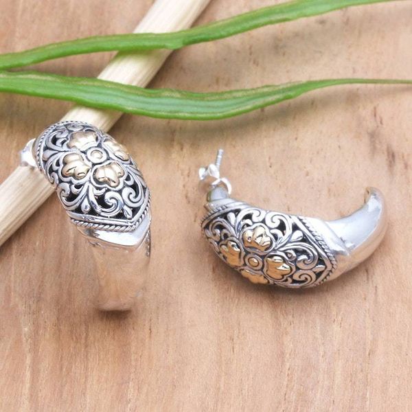 Alternate image for Handmade Gold-Accented Drop Earrings Embrace Me