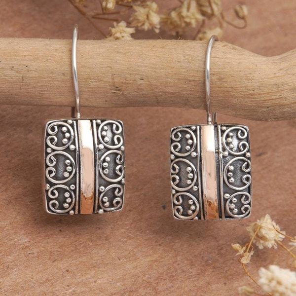 Alternate image for Traditional 18k Gold-Accented Drop Earrings from Bali Palatial Vibes
