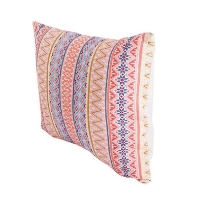 Alternate image for Handloomed Strawberry Cotton Cushion Cover from Guatemala Striped Strawberry