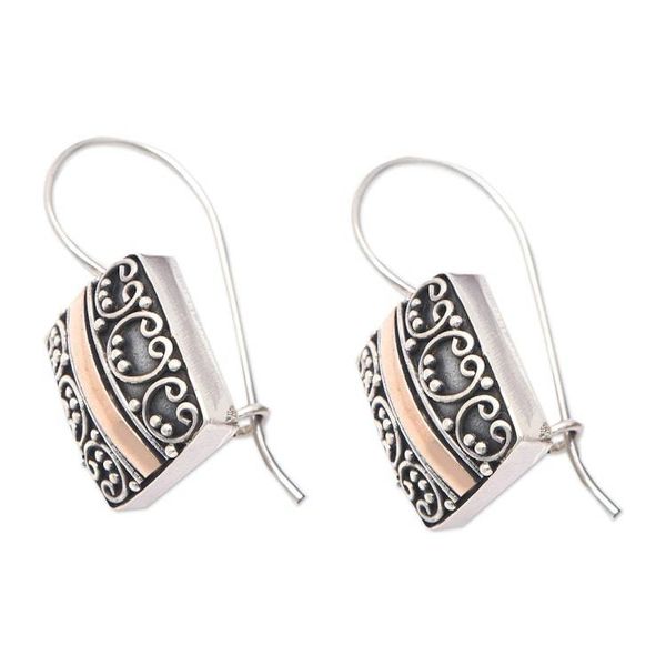 Alternate image for Traditional 18k Gold-Accented Drop Earrings from Bali Palatial Vibes