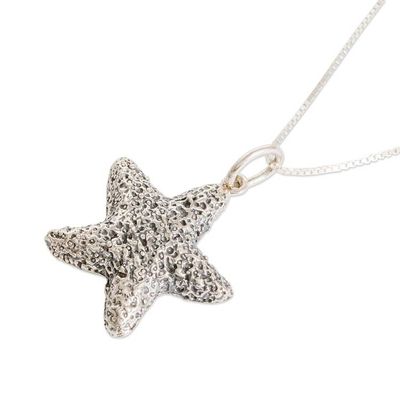 Alternate image for Sea Life-Inspired Sterling Silver Starfish Pendant Necklace Ocean Stardom