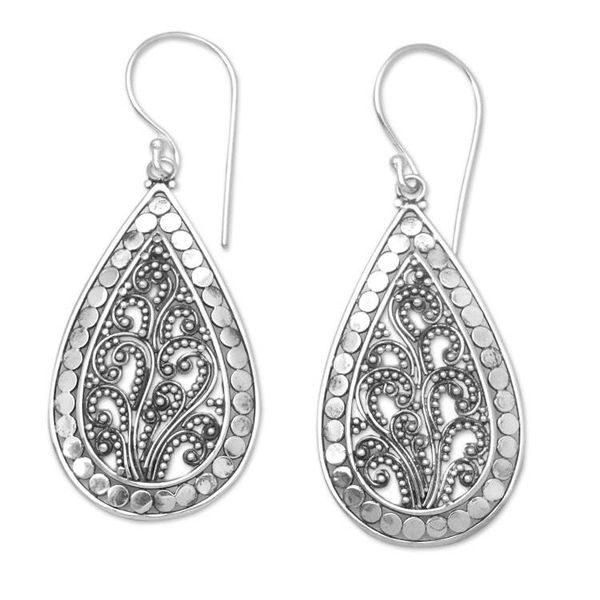 Alternate image for Hand Made Sterling Silver Dangle Earrings Seraphim of Love