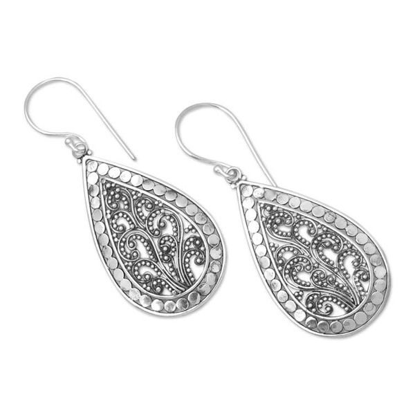 Alternate image for Hand Made Sterling Silver Dangle Earrings Seraphim of Love