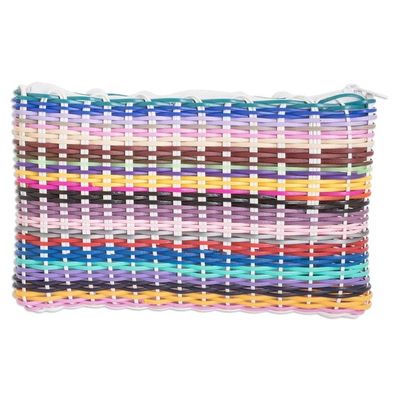 Alternate image for Eco-Friendly Hand-Woven Recycled Vinyl Cord Cosmetic Bag Color Dream