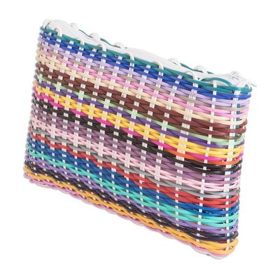 Alternate image for Eco-Friendly Hand-Woven Recycled Vinyl Cord Cosmetic Bag Color Dream