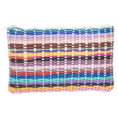 Alternate image for Eco-Friendly Hand-Woven Recycled Vinyl Cord Cosmetic Bag Color Dream