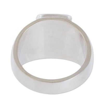 Alternate image for Black Jade Mens Statement Ring from Guatemala Virtue in Black