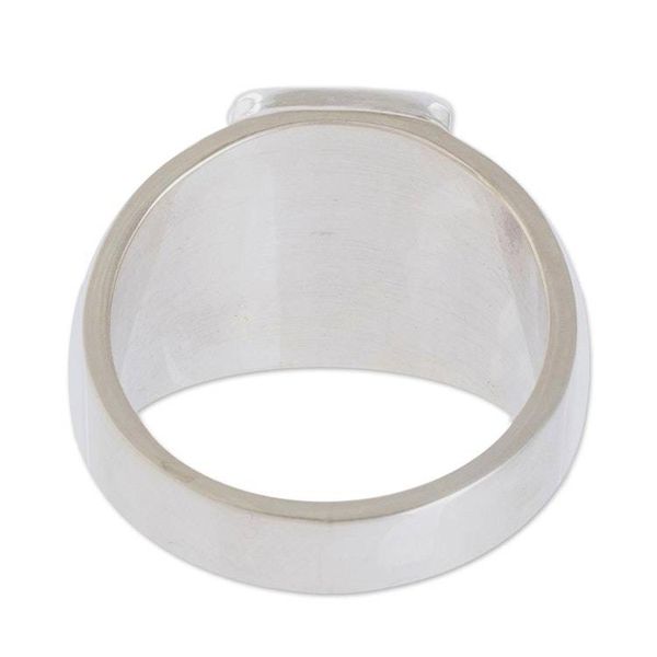 Alternate image for Black Jade Mens Statement Ring from Guatemala Virtue in Black