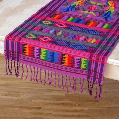 Alternate image for Cotton table runner Lilac Quetzal