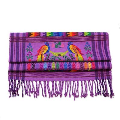 Alternate image for Cotton table runner Lilac Quetzal