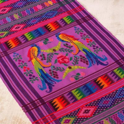 Alternate image for Cotton table runner Lilac Quetzal